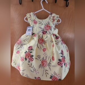 Pippa & Julie Yellow Floral Ruffle-Sleeve Party Dress